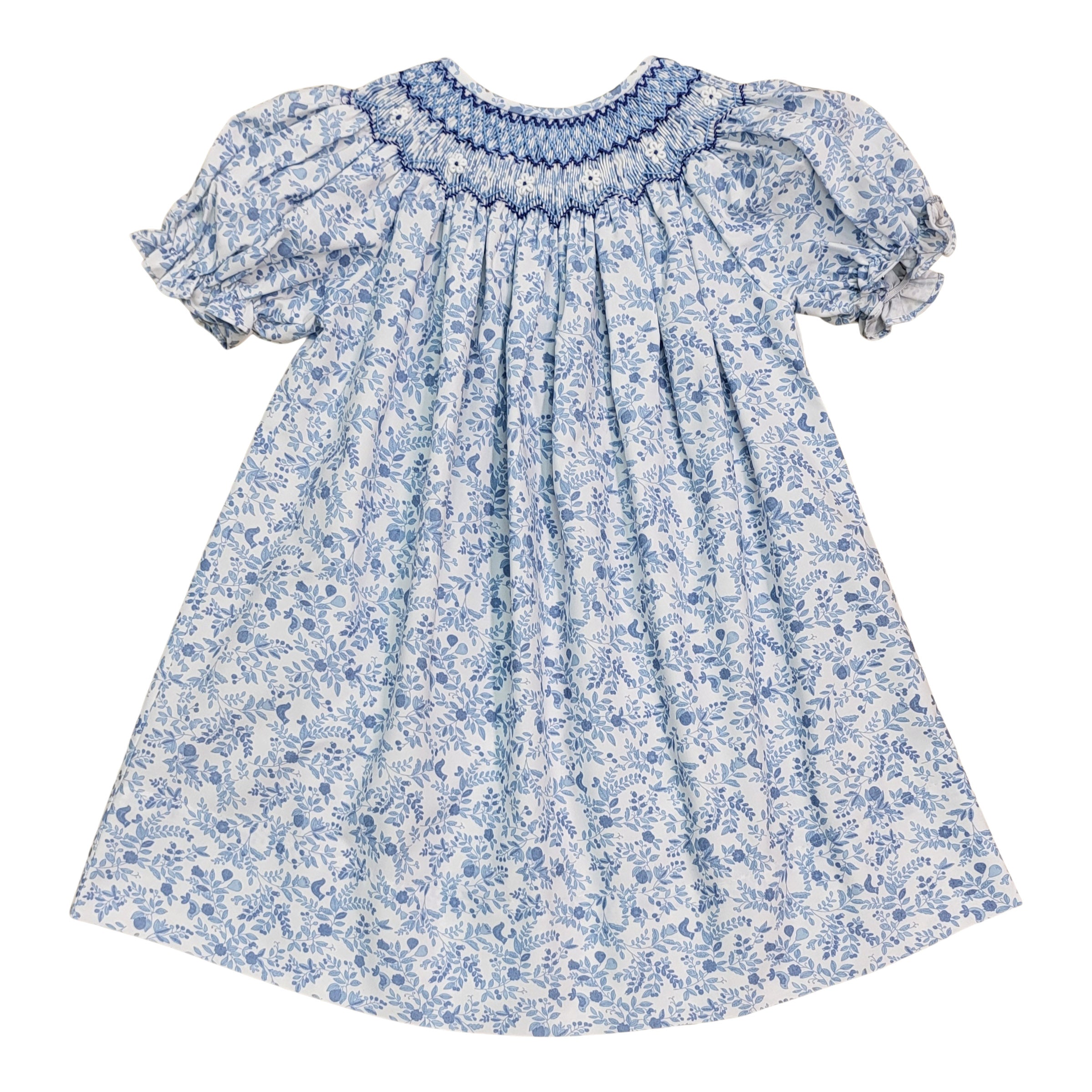 SMOCKED SWEETS Light good blue dress